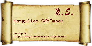 Margulies Sámson névjegykártya